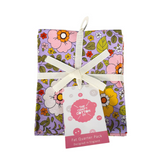 Lot de 5 Fat Quarters Groovy Florals, 45 x 56 cm de large, 100 % coton, pour projets de quilting, patchwork et sacs d'artisanat pour enfants.